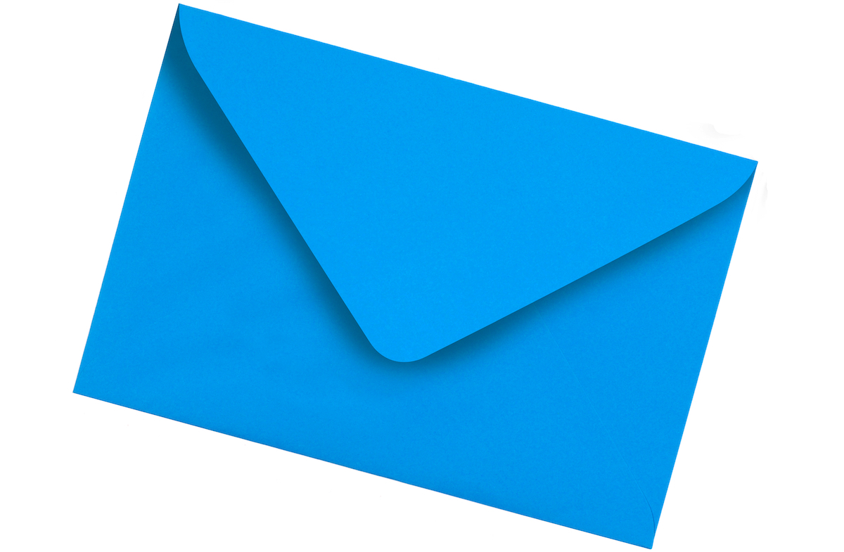email письмо голубое
